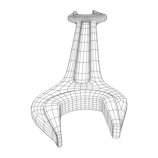 Skiftnyckel. Spanner reparera verktyg. — Stock vektor