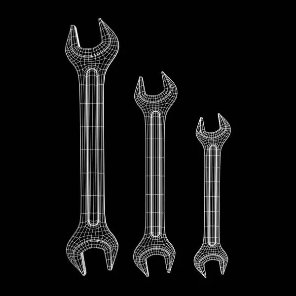 Llave. Herramienta de reparación Spanner . — Archivo Imágenes Vectoriales