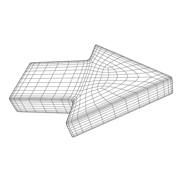 Χαμηλή poly wireframe βέλος — Διανυσματικό Αρχείο