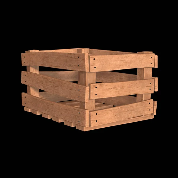 Деревянный ящик для транспортировки и хранения — стоковое фото