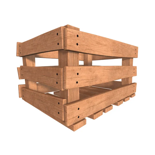 Dřevěný box pro přepravu a skladování — Stock fotografie