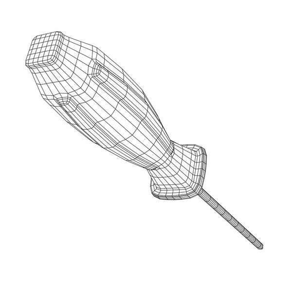 Crosshead tornavida tel kafes vektör — Stok Vektör