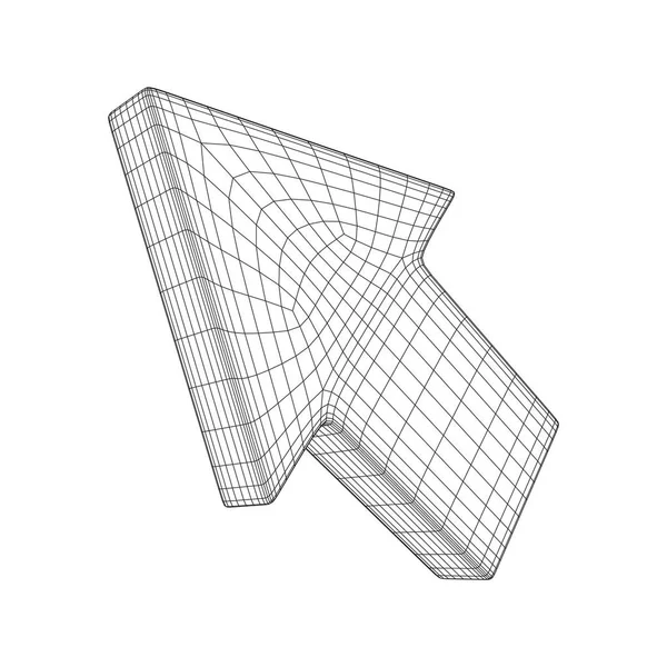 Χαμηλή poly wireframe βέλος — Διανυσματικό Αρχείο