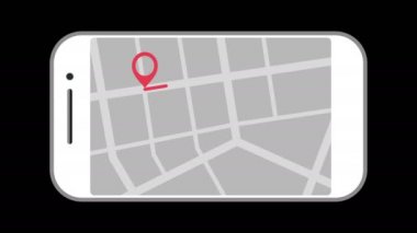 Geo PIN etiket smartphone ekran üzerinde