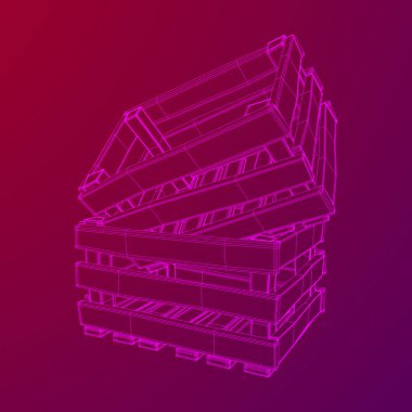 Nakliye ve depolama için ahşap kutu