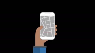 Geo PIN etiket smartphone ekran üzerinde