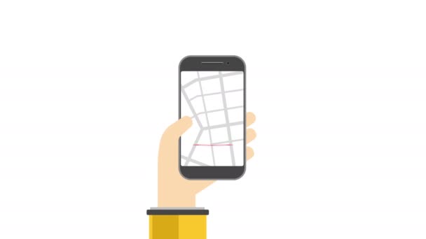 Geo Pin Tag sur l'écran du smartphone — Video