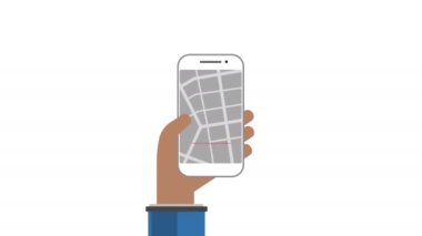 Geo PIN etiket smartphone ekran üzerinde