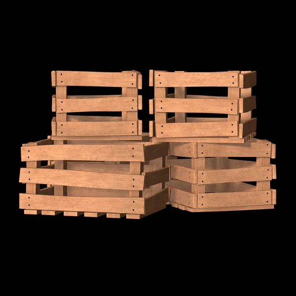 輸送や貯蔵に木製の箱 — ストック写真