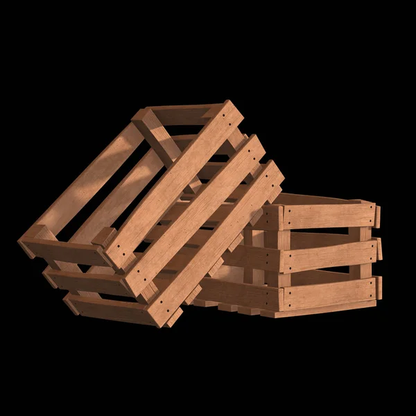 Деревянный ящик для транспортировки и хранения — стоковое фото