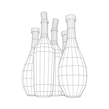 Tel kafes şişe vektör