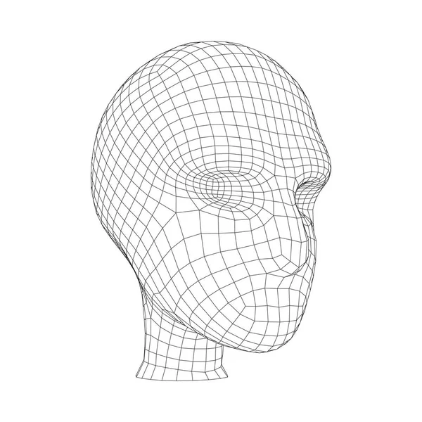 Escáner médico de cabeza humana — Vector de stock