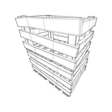 Nakliye ve depolama için ahşap kutu