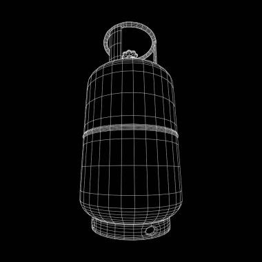 Yanıcı gaz tankı tel kafes