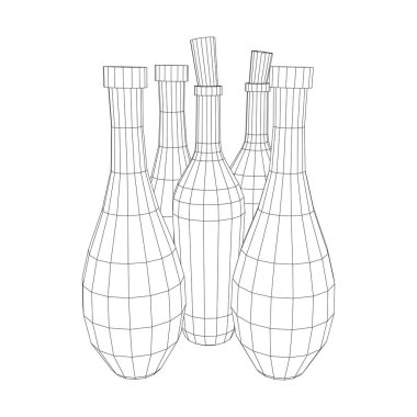 Tel kafes şişe vektör