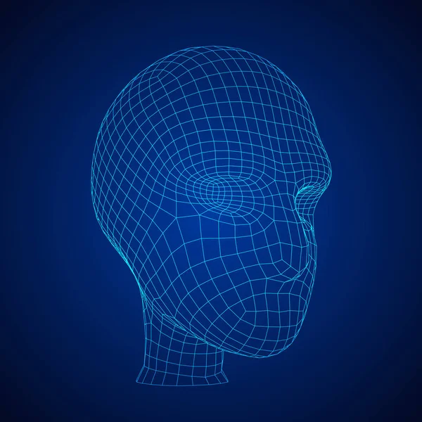Human head medical scan — Stock Vector