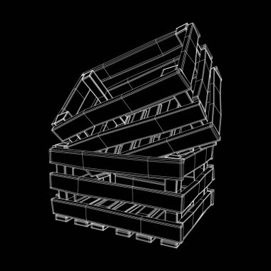 Nakliye ve depolama için ahşap kutu