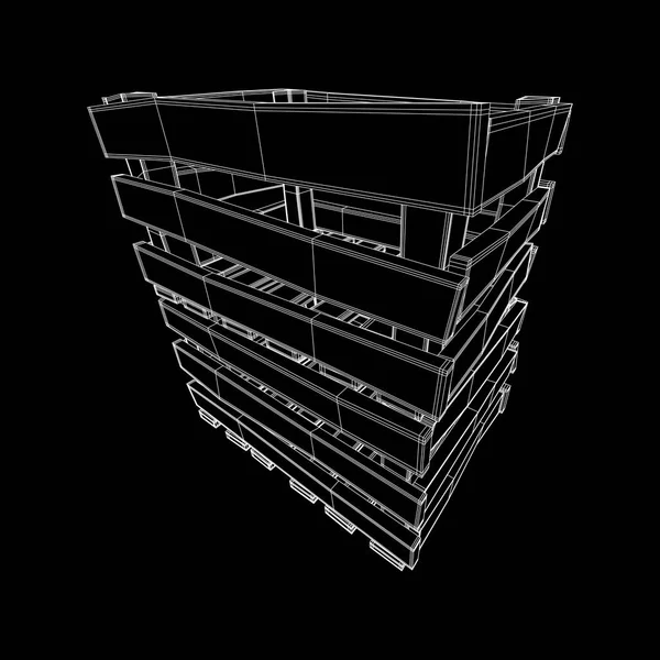 수송과 저장에 대 한 나무 상자 — 스톡 벡터