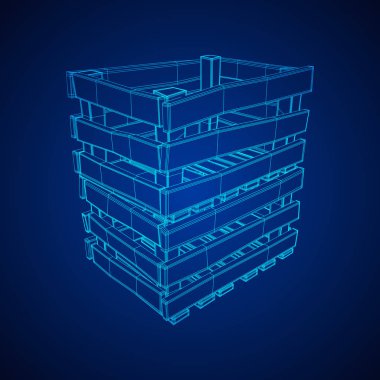 Nakliye ve depolama için ahşap kutu