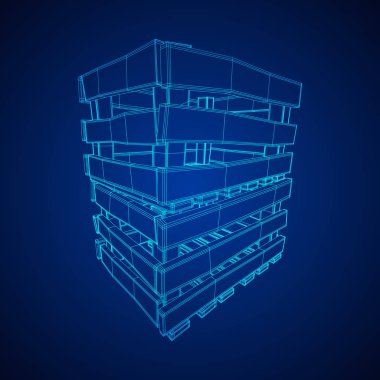 Nakliye ve depolama için ahşap kutu
