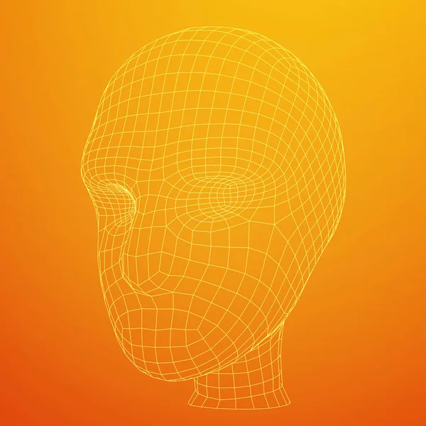 Медицинское сканирование головы человека — стоковый вектор