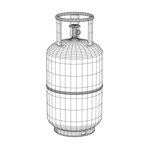 Estructura de alambre del tanque de gas inflamable — Vector de stock