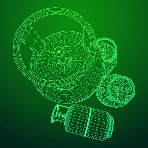 Yanıcı gaz tankı tel kafes