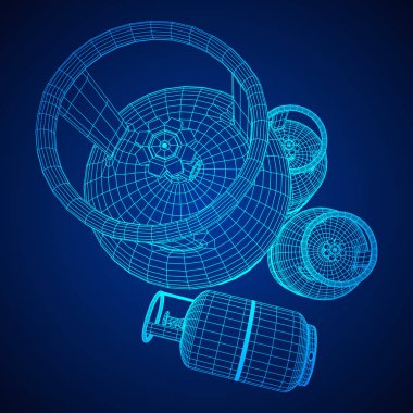 Yanıcı gaz tankı tel kafes