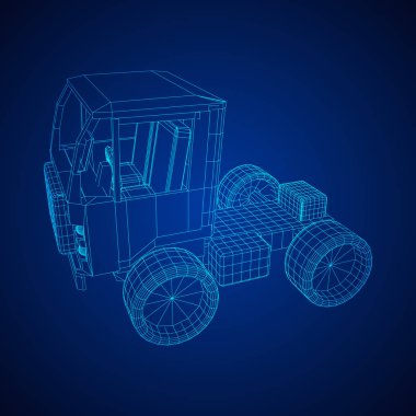 Kamyon ya da kamyonet araba. Vektör.