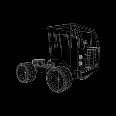 Kamyon ya da kamyonet araba. Vektör.