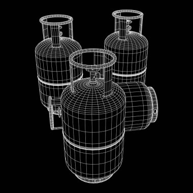 Yanıcı gaz tankı tel kafes