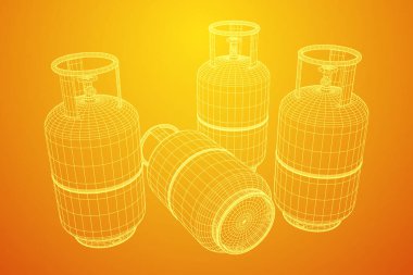 Yanıcı gaz tankı tel kafes
