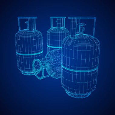 Yanıcı gaz tankı tel kafes