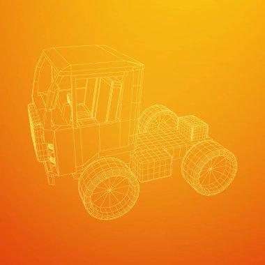 Kamyon ya da kamyonet araba. Vektör.