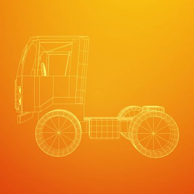 Kamyon ya da kamyonet araba. Vektör.