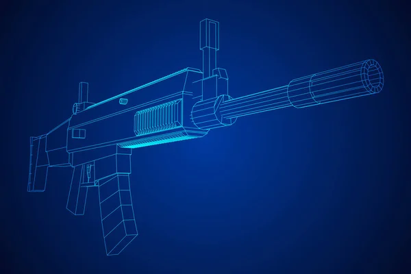 Автоматическая огневая винтовка — стоковый вектор