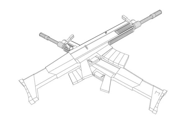 Automatiska brand gevär — Stock vektor