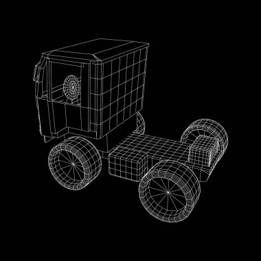 Kamyon ya da kamyonet araba. Vektör.