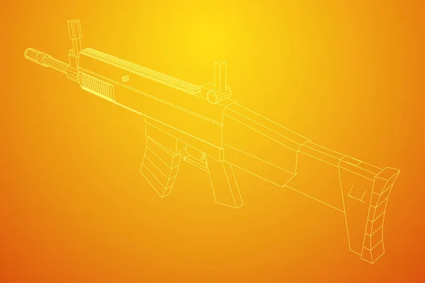 Automatické požární útočná puška — Stockový vektor