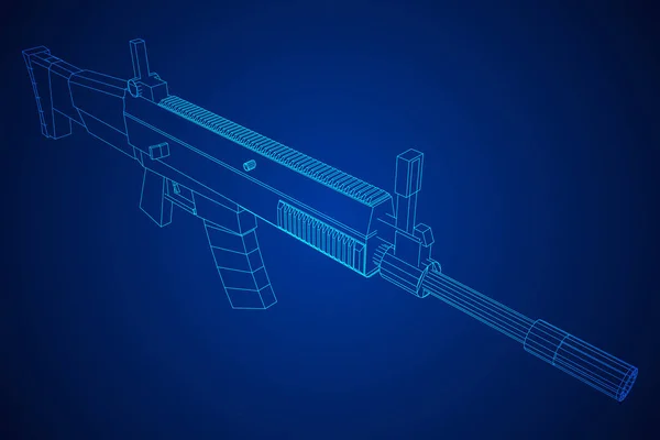 Fusil automatique d'assaut — Image vectorielle