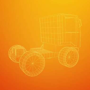 Kamyon ya da kamyonet araba. Vektör.