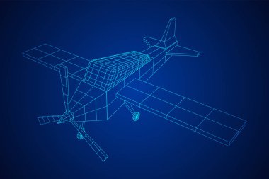 Plane soyut Çokgen tel kafes uçak.