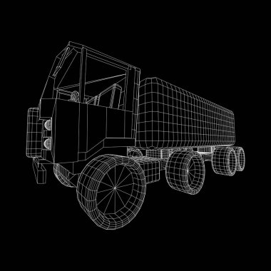 Kamyon ya da kamyonet araba. Vektör.