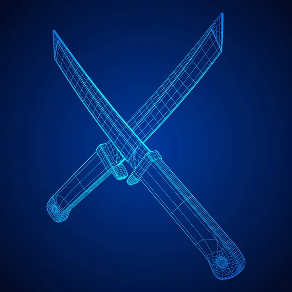 Lâmina fixa faca tática —  Vetores de Stock