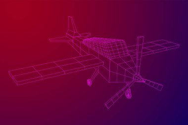 Plane soyut Çokgen tel kafes uçak.