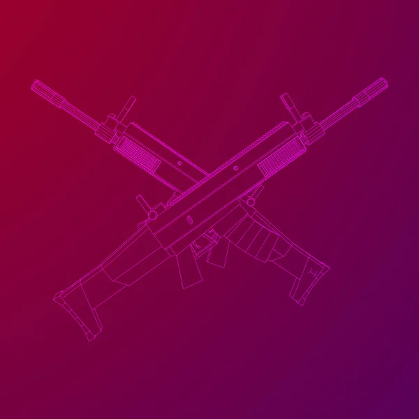 Штурмова автоматична пожежна гвинтівка — стоковий вектор
