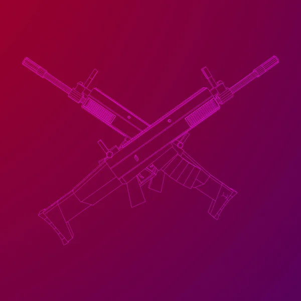 Fusil automatique d'assaut — Image vectorielle