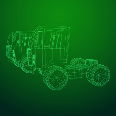 Kamyon ya da kamyonet araba. Vektör.