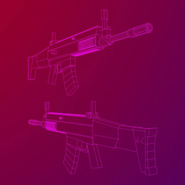 Fusil automatique d'assaut — Image vectorielle