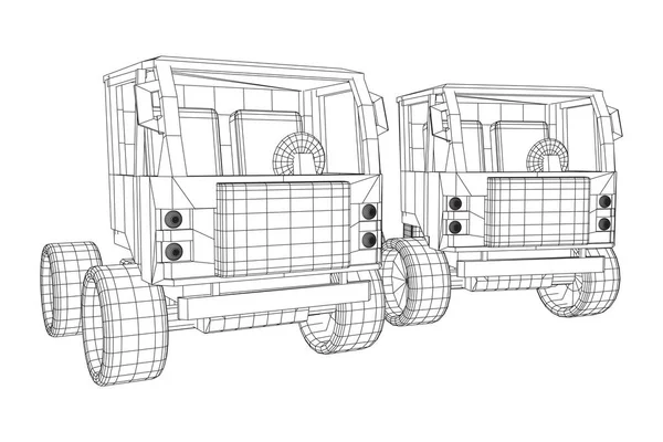 트럭 또는 트럭 자동차. 벡터. — 스톡 벡터